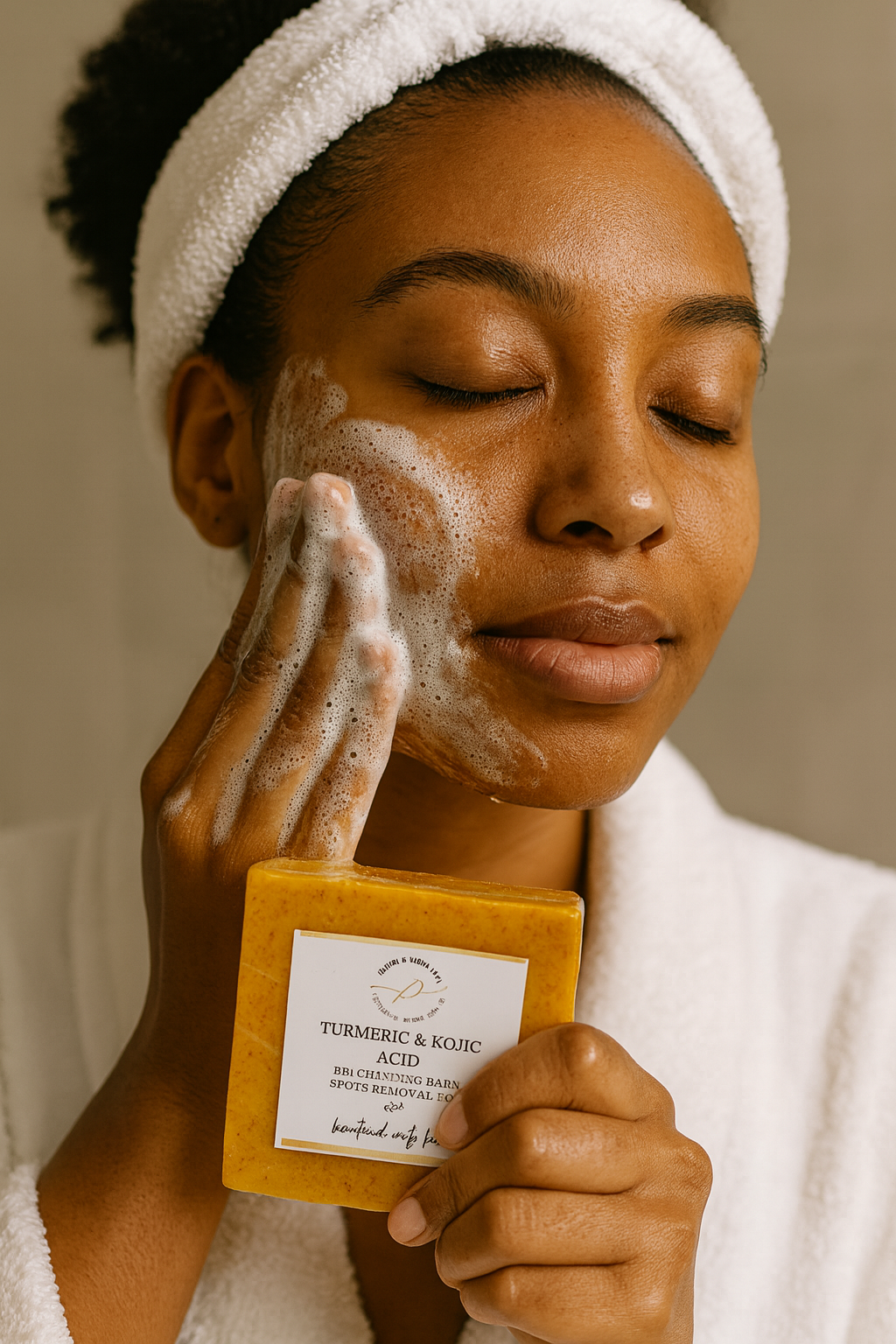 Turmeric and kojic acid bar soap