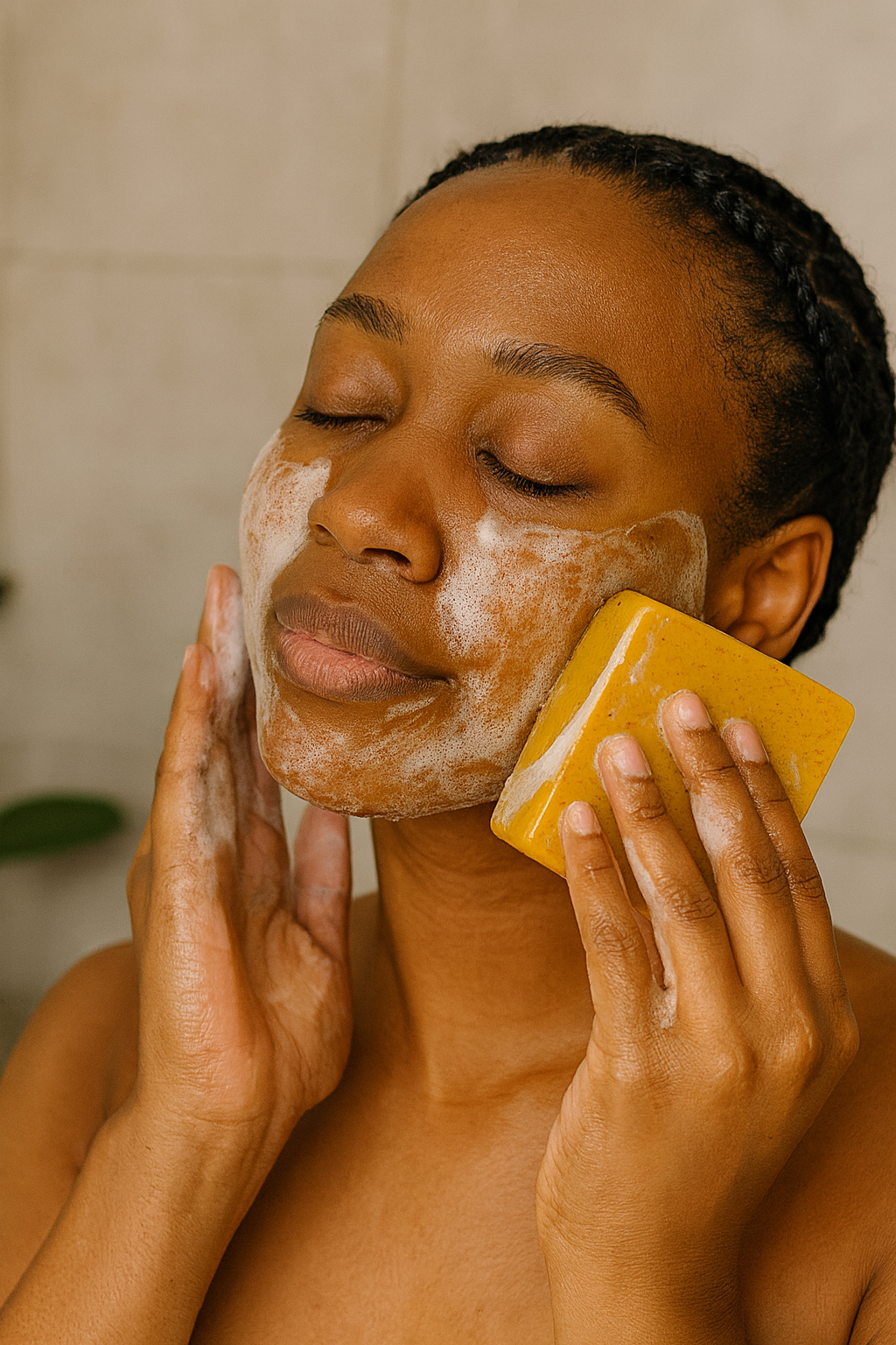 Turmeric and kojic acid bar soap