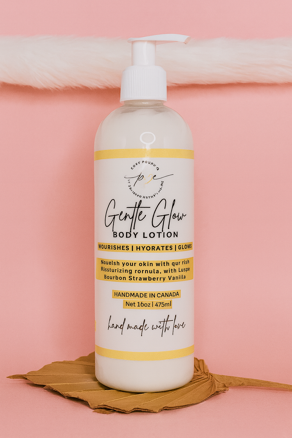 Lady's Gentle Glow body lotion.