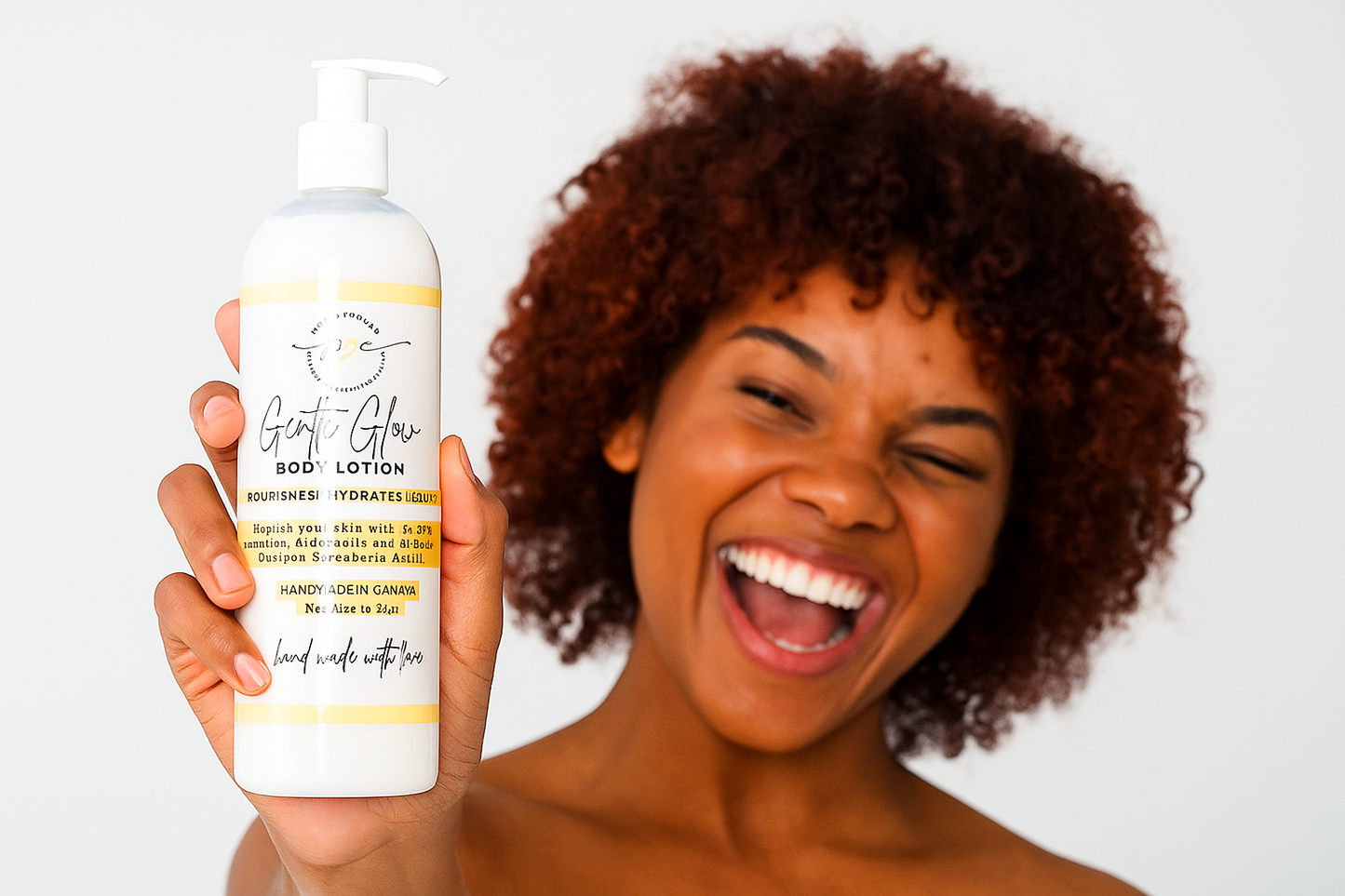 Lady's Gentle Glow body lotion.