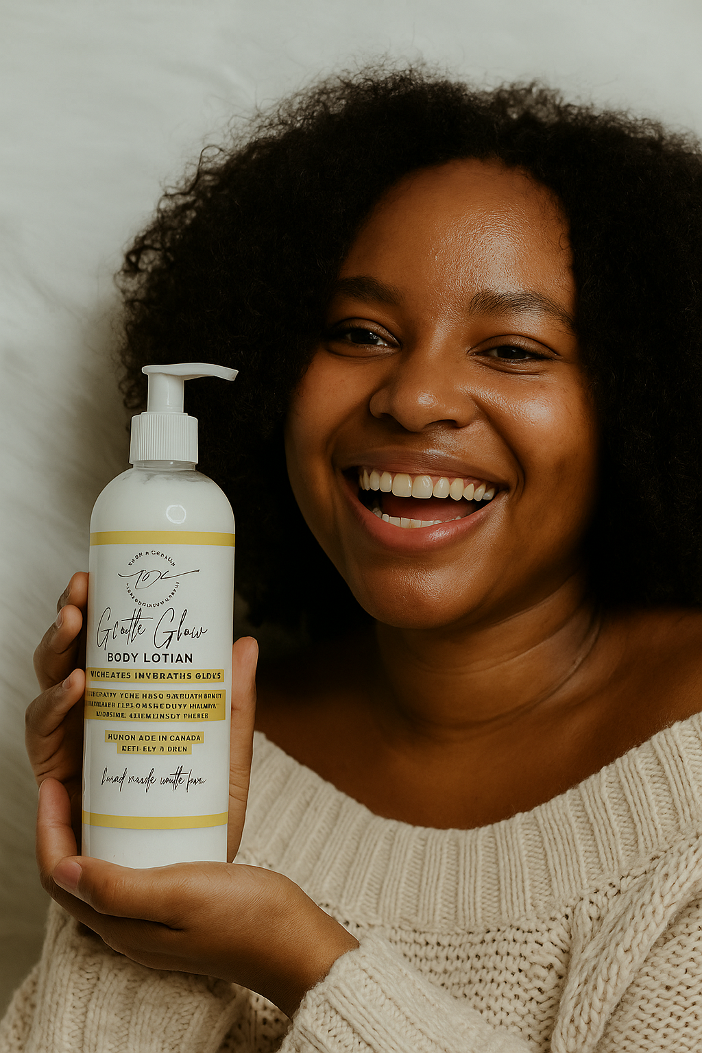 Lady's Gentle Glow body lotion.