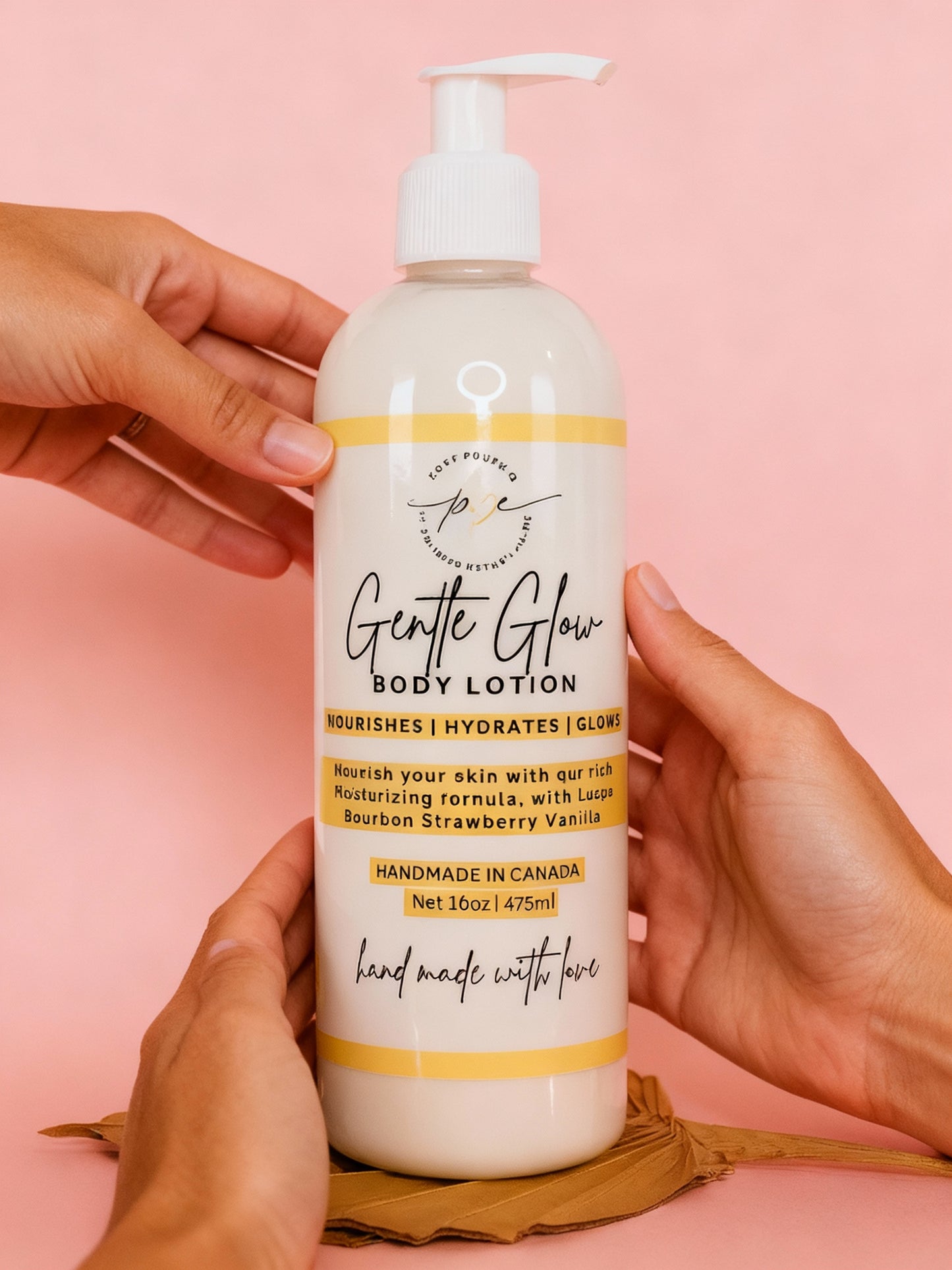 Lady's Gentle Glow body lotion.